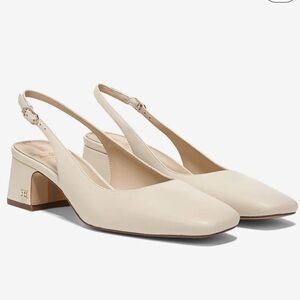 Sam Edelman Slingback Tera Kitten Heel in modern ivory. Size 7.5 new/never worn.